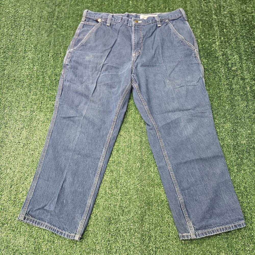 Carhartt FR Denim Carpenter Jean Men 36x26 Blue HRC 2 NFPA 2112 290-83 Work Wear